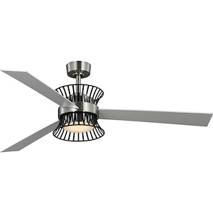 Bisbee - 3 Blade Ceiling Fan with Light Kit-14.75 Inches Tall and 55 Inches Wide