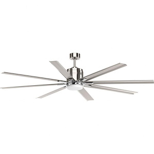 Vast - Wide - Ceiling Fan - 1 Light - Handheld Remote - Damp Rated in Urban Industrial style - 72 Inches wide by 16.75 Inches high
