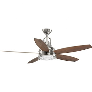 Kudos - 5 Blade Ceiling Fan with Light Kit In Transitional Style-17.63 Inches Tall and 52 Inches Wide