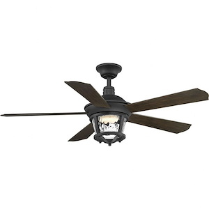 Smyrna - Wide - Ceiling Fan - 1 Light - Wall Control in New Traditional style - 52 Inches wide by 19.5 Inches high
