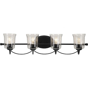 Bowman - 4 Light - Bell Shade in Coastal style - 33.63 Inches wide by 7.75 Inches high