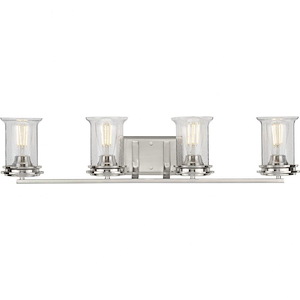 Winslett - 4 Light - Cylinder Shade in Coastal style - 33.25 Inches wide by 7.25 Inches high