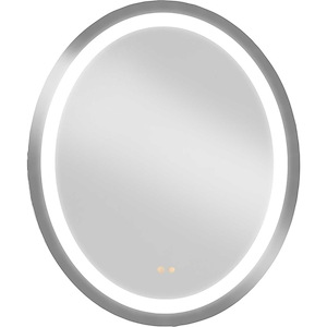 Captarent - 49 1 LED Oval Mirror In Contemporary Style-36 Inches Tall and 1.61 Inches Wide