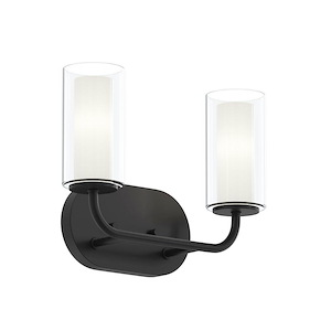 Mack - 2 Light Bath Vanity-9.5 Inch Tall and 12.75 Inch Length - 1428474