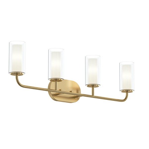 Mack - 4 Light Bath Vanity-9.5 Inch Tall and 31.5 Inch Length - 1428476