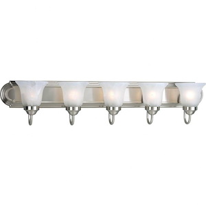 Alabaster Glass - 5 Light in Transitional and Traditional style - 36 Inches wide by 7.25 Inches high - 117394