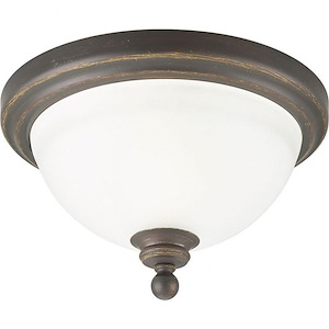 Madison - Close-to-Ceiling Light - 1 Light - Bowl Shade in Transitional and Traditional style - 12 Inches wide by 7 Inches high