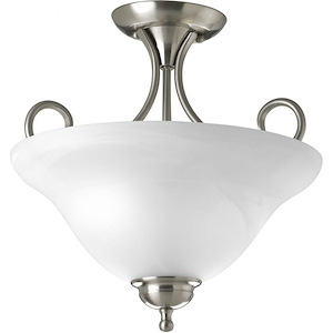 Melon - Close-to-Ceiling Light - 2 Light - Bowl Shade in Transitional and Traditional style - 13.25 Inches wide by 13.63 Inches high