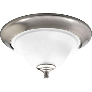 Trinity - Close-to-Ceiling Light - 2 Light - Bowl Shade in Transitional and Traditional style - 15 Inches wide by 7.5 Inches high