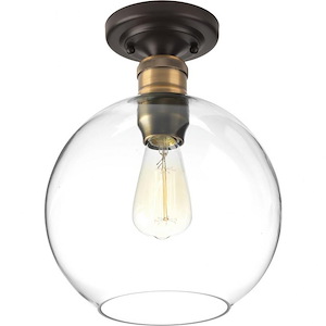 Hansford - Close-to-Ceiling Light - 1 Light - Sphere Shade in Coastal style - 10 Inches wide by 12.63 Inches high - 621224