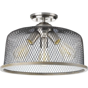 Tilley - Close-to-Ceiling Light - 3 Light in Coastal style - 16 Inches wide by 10.25 Inches high