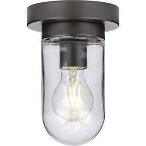 Signal - Close-to-Ceiling Light - 1 Light - Cylinder Shade in Coastal style - 5.13 Inches wide by 7.63 Inches high - 881355
