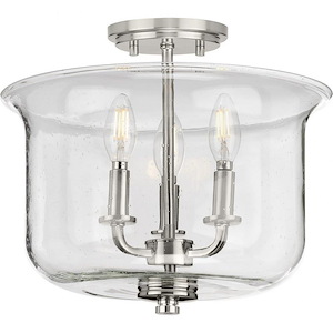 Winslett - 11.875 Inch Height - Close-to-Ceiling Light - 3 Light - Cylinder Shade - Line Voltage