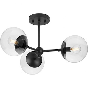 Atwell - 3 Light Flush Mount In Mid-Century Modern Style-10.62 Inches Tall and 22 Inches Wide - 1283923