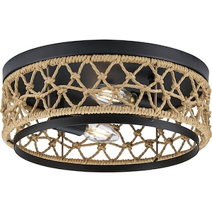 Chandra - 2 Light Flush Mount In Coastal Style-4.25 Inches Tall and 12 Inches Wide