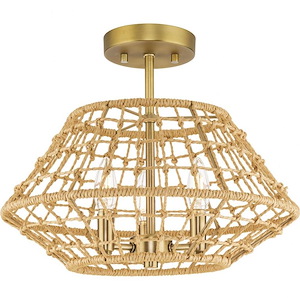 Laila - 3 Light Convertible Semi-Flush Mount In coastal Style-12.5 Inches Tall and 16 Inches Wide - 1284014