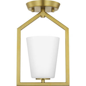 Vertex - 1 Light Semi-Flush Mount In Contemporary Style-11.62 Inches Tall and 5 Inches Wide - 1302194