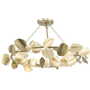 Laurel - 6 Light Flush Mount In Modern Style-14.5 Inches Tall and 28 Inches Wide