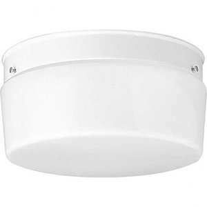 White Glass - Close-to-Ceiling Light - 2 Light in Transitional and Traditional style - 10.75 Inches wide by 5.38 Inches high - 6611
