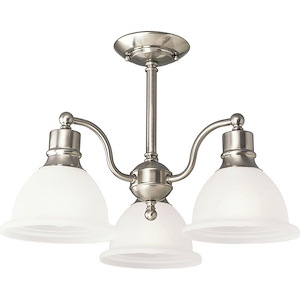 Madison - Close-to-Ceiling Light - 3 Light - Bell Shade in Transitional and Traditional style - 20.75 Inches wide by 14 Inches high