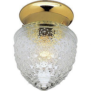 Glass Globes - Close-to-Ceiling Light - 1 Light - Globe Shade in Transitional and Traditional style - 5.5 Inches wide by 7 Inches high - 6760