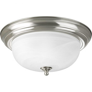 Dome Glass - Close-to-Ceiling Light - 2 Light - Bowl Shade in Traditional style - 13.25 Inches wide by 5.88 Inches high - 243625