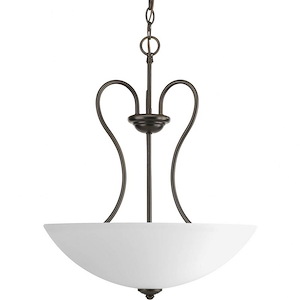 Heart - 3 Light - Bowl Shade in Farmhouse style - 17.75 Inches wide by 21.75 Inches high - 281504