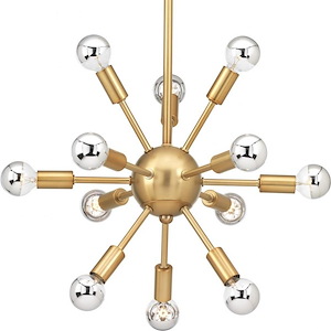 Ion - Chandeliers Light - 12 Light in Mid-Century Modern style - 14.13 Inches wide by 22 Inches high