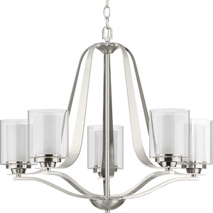 Kene - Chandeliers Light - 5 Light - Cylinder Shade in Modern Craftsman and Modern style - 27.25 Inches wide by 22.5 Inches high - 930174