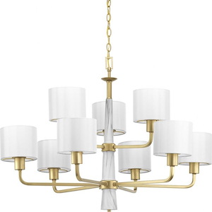 Palacio - Chandeliers Light - 9 Light - Drum Shade in Luxe and New Traditional and Transitional style - 36 Inches wide by 25 Inches high