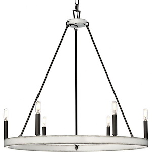 Galloway - 6 Light Chandelier In Modern Farmhouse Style-28.25 Inches Tall and 30 Inches Wide