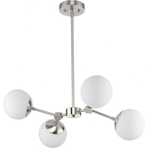Haas - 4 Light Chandelier In Mid-Century Modern Style-12 Inches Tall and 16.5 Inches Wide - 1284034