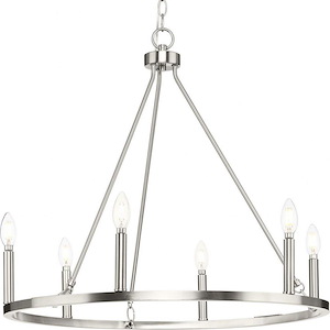 Gilliam - 6 Light Chandelier In New Traditional Style-24.87 Inches Tall and 27.62 Inches Wide - 1284035