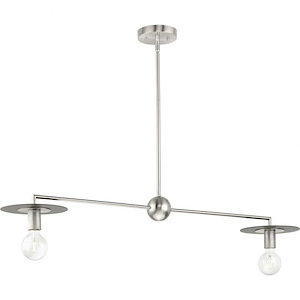 Trimble - 2 Light Linear Chandelier In Industrial Style-5.75 Inches Tall and 8 Inches Wide - 1302195