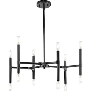 Arya - 12 Light Chandelier In Mid-Century Modern Style-10.75 Inches Tall and 24.12 Inches Wide - 1302240