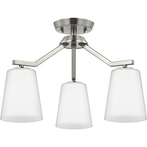 Vertex - 3 Light Convertible Chandelier In Contemporary Style-16.75 Inches Tall and 18 Inches Wide - 1302251