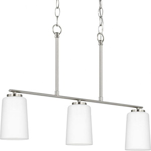 Adley - 3 Light Linear Chandelier In Contemporary Style-17 Inches Tall and 4 Inches Wide