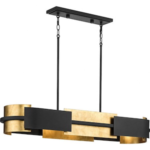 Lowery - 4 Light Linear Chandelier In Industrial Style-6.12 Inches Tall and 12 Inches Wide - 1302243
