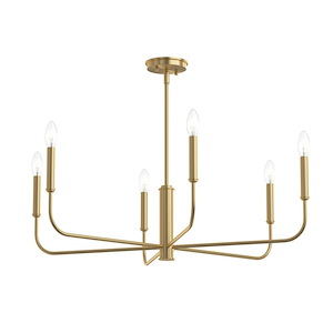 Reines - 6 Light Large Chandelier-14 Inch Tall and 32 Inch Wide - 1428483