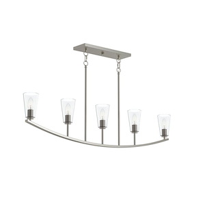 Jheni - 5 Light Linear Chandelier-11 Inch Tall and 46 Inch Length - 1428490