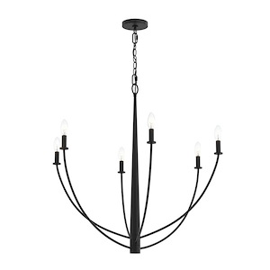 Jheni - 6 Light Large Chandelier-32 Inch Tall and 34 Inch Wide - 1428494