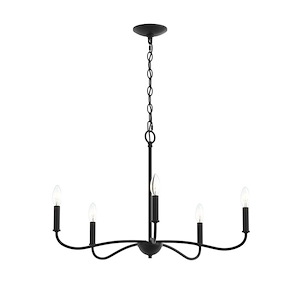 Ilia - 5 Light Chandelier-18.25 Inch Tall and 28 Inch Wide - 1428496