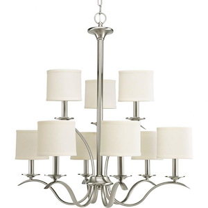 Inspire - Chandeliers Light - 9 Light - Drum Shade in Transitional and Traditional style - 29.38 Inches wide by 31 Inches high