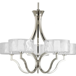 Caress - Chandeliers Light - 5 Light in Luxe and New Traditional style - 27 Inches wide by 22 Inches high