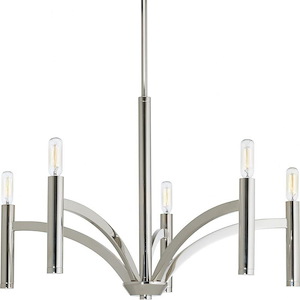 Draper - 5 Light Chandelier in Luxe and Mid-Century Modern style - 25 Inches wide by 15.63 Inches high - 1211265