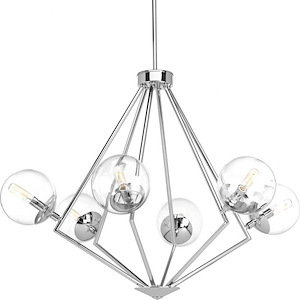 Mod - Chandeliers Light - 6 Light in Mid-Century Modern style - 34 Inches wide by 24.88 Inches high - 544221