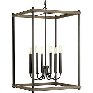 Fontayne - Pendants Light - 6 Light in Farmhouse style - 20 Inches wide by 32 Inches high