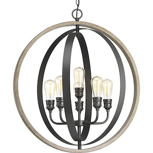 Conestee - Pendants Light - 6 Light in Farmhouse style - 28 Inches wide by 30.75 Inches high