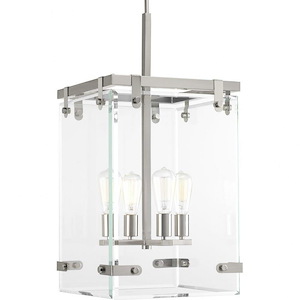 Glayse - 4 Light - Beveled Shade in Luxe and Modern style - 14.75 Inches wide by 28.38 Inches high