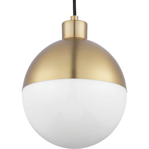 Globe LED - Pendants Light - 1 Light - Globe Shade in Mid-Century Modern style - 8 Inches wide by 9.75 Inches high